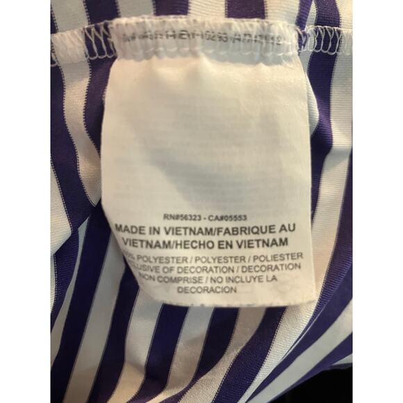 Nike Golf Dri Fit Men's Embroidered TCU Horned Frogs Purple Stripe Polo Top XXL - Picture 7 of 7